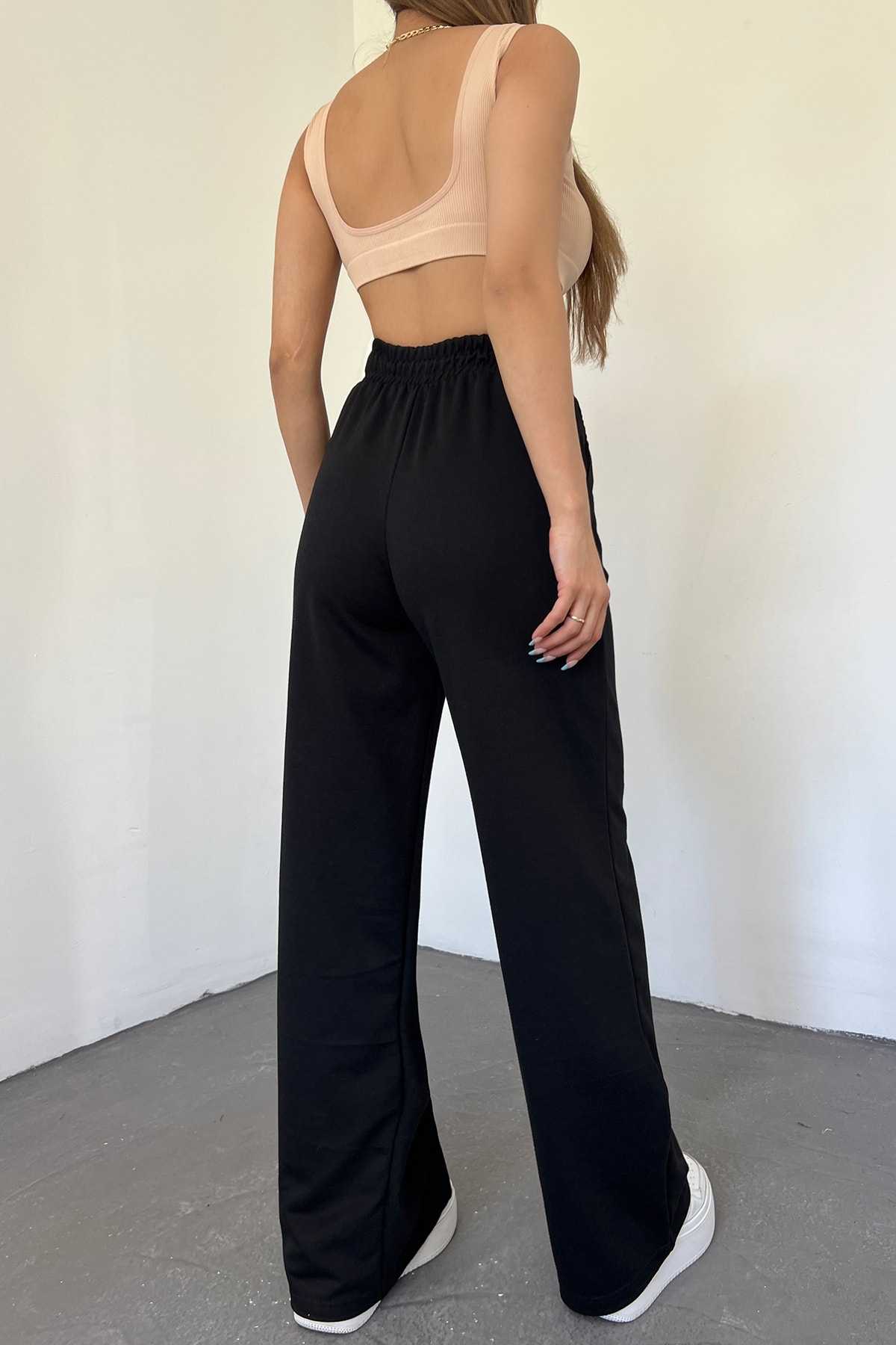 شلوار راحتی پاچه گشاد با مشکی زنانه برند Sun Victoria کد 1700411646