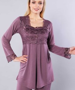 لباس راحتی توری بنفش زنانه برند Emose کد 1700572161