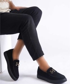 کفش راحتی جیر سگک دار مردانه مشکی برند Moda Değirmeni کد 1704003085