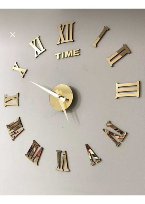 ساعت دیواری مدرن بزرگ تزئینی عدد دار اینه سه بعدی برند Otantik کد 1715348471