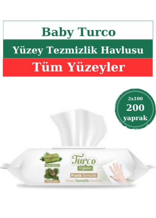 حوله پراتیک 200برگ برند Turco Doğadan Pratik Temizlik کد 1715435899