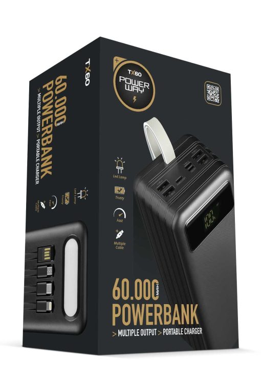 دیجیتالی 60مشکی کمپ نورانی 60.000ماه واقعی سیمی برند Powerway کد 1715421307