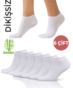 جوراب اسپرت بامبو کوتاه تابستانی سفید برند Socks Stations کد 1719543979
