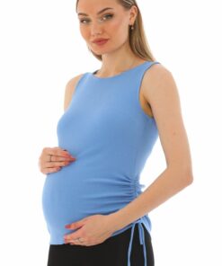 تیشرت پارچه پنبه ای کلفت بند‎دار بارداری برند MEGHAN L.A کد 1719535088