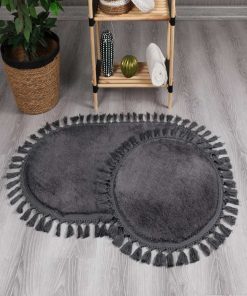 ریش‎ریش بیضی تزئینی مدرن مخمل زیرپایی حمام سیمیرناه شیطان برند Myevilla کد 1719622098
