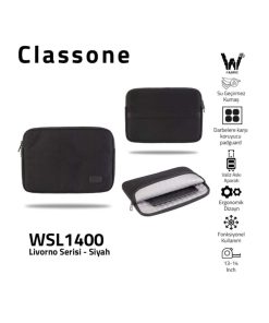 کلاسور طلقی پارچه سری کلیفی-مشکی مک بوک، ضد آب لیورنو برند Classone کد 1719242167