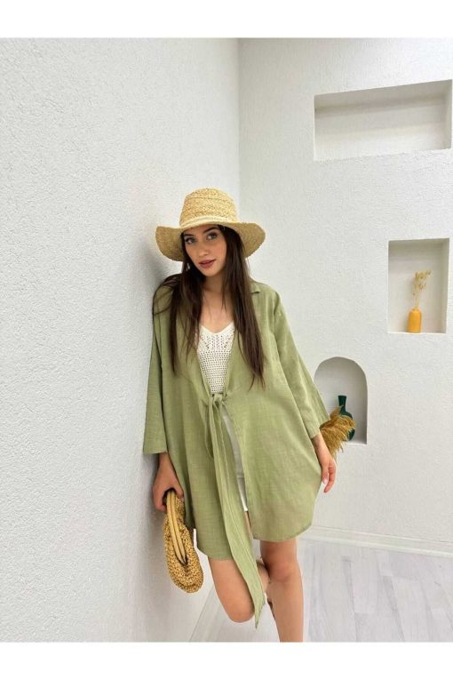 پیراهن کیمونو کتان زنانه برند bonn couture کد 1719592755