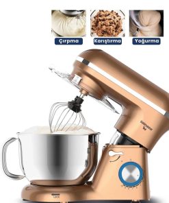 مخلوط کن ورز دادن سرآشپز آشپزخانه 10 سطح 5.5لیتر طلایی برند GoldMaster کد 1719546066