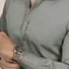 پیراهن جعبه‎دار کادو اسلیم فیت سبز پسته ای مردانه برند Etikmen کد 1719241764