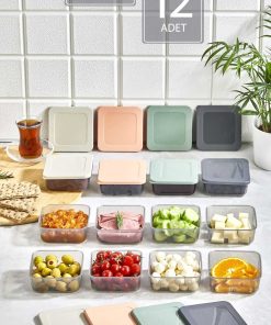 ست صبحانه ظرف نگهداری مواد غذایی سیلیکون پیک نیک درب‎دار مربع برند Sunplast کد 1719542171