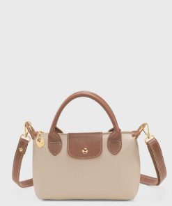 کرم ضربدری چند کیف بند‎دار چرم برند Housebags کد 1719235477