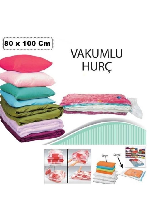 باکس نگه داری لحاف بزرگ کیسه 2عدد بالشت خلاء 100xcm 80cm برند Vakum Hurcu کد 1720429514