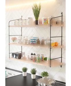 قفسه دیواری بزرگ چوب طبیعی 3طبقه دار کتاب ، برند Bino کد 1720458732