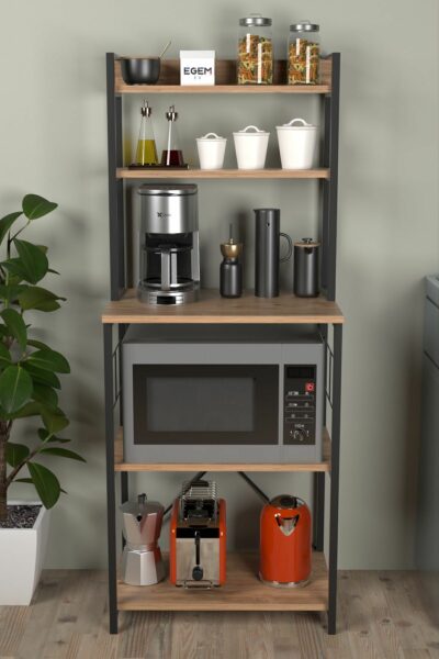 قفسه کابینت اجاق گاز آشپزخانه گوشه ای شیشه چند کاربردی قهوه برند EGEMEV کد 1720281733