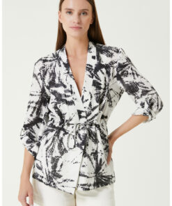 کت کتان سفید مشکی برند Network کد 1720506366