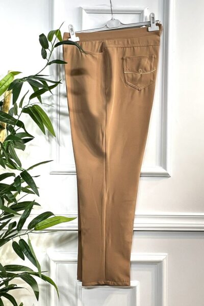 جیب دار پاچه لوله تفنگی سایز بزرگ قهوه ای سموری شلوار دبیل وارداتی چهار برند Aşkı Endam کد 1720621395