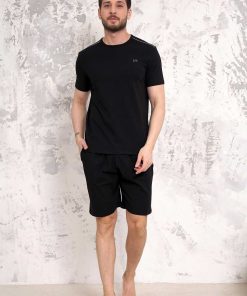 ست شلوارک پنبه مشکی ماسکیو برند Damat کد 1720023848