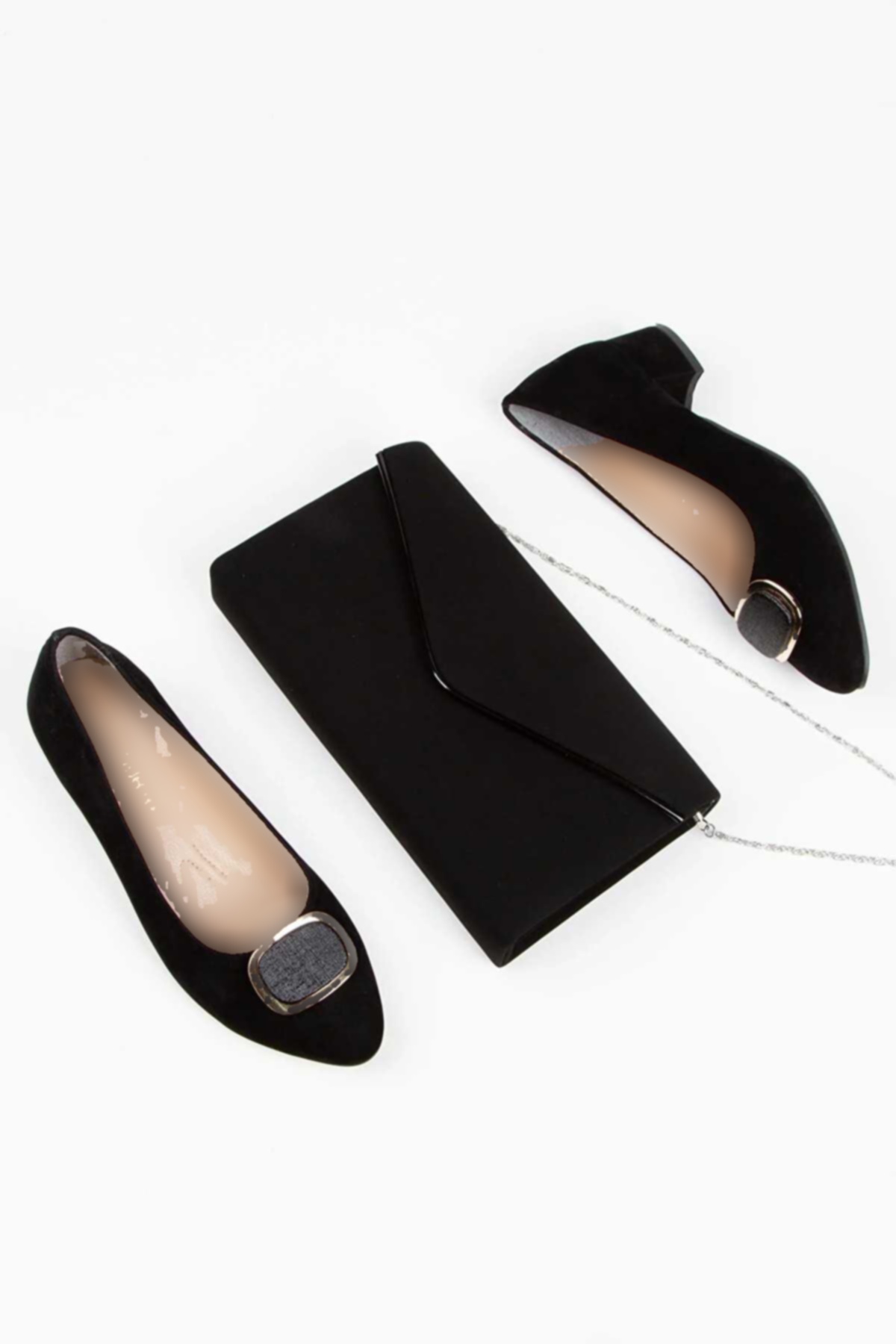 ست کفش راحتی پاشنه بلند سگک دار کوتاه کیف زنانه برند DARUGA کد 1720216448