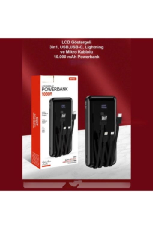 دستگاه شارژ 10000 ماه پاور بانک درگاه Usb ال سی دی سیمی چندتایی برند Protonust کد 1722281666