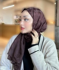 شال پنبه جاکار طرح کلاغ قهوه برند MİS İPEK کد 1720553541