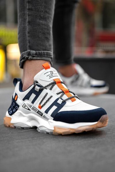 کفش اسپرت اسنیکر نارنجی سفید مردانه آلبرز برند Dark Seer کد 1719730263