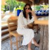 بافتنی نرم بلند راه‎راه برند BEACHTALK کد 1720892536