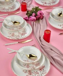 سرویس غذاخوری سرامیک 6نفره 18تکه لوکس برند Erbaşlar کد 1719932128