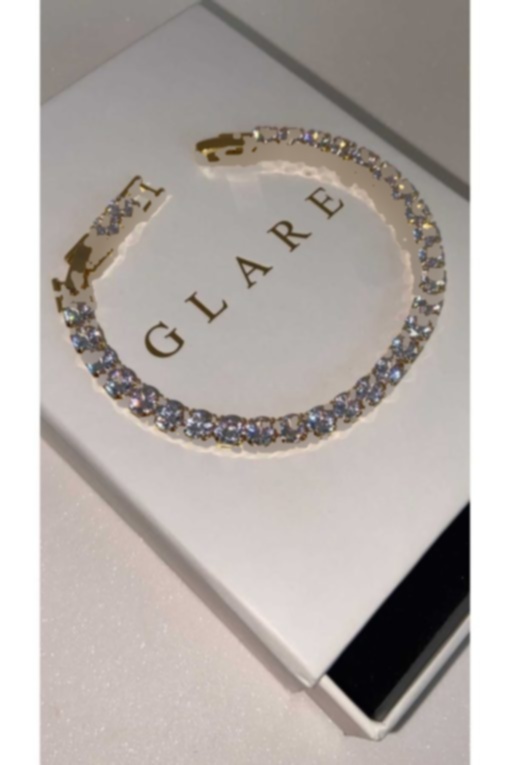 دستبند آب طلایی نقره وارداتی کوه برند GLARE JEWELRY کد 1720683308