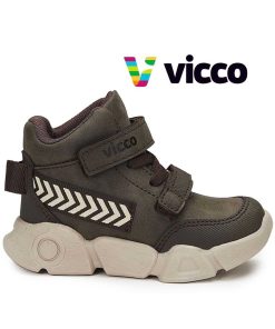 بچه گانه ارتوپدیک کف قهوه‎ای پوتین پیچ چشم برند Vicco کد 1720086674
