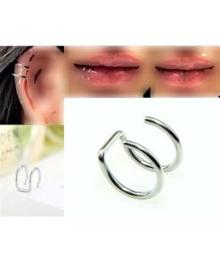 گوشواره جراحی لب بدون سوراخ فولادی نوک گوش برند Piercing Market Steel & Silver کد 1720685111