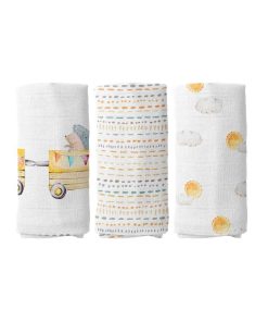 رو تختی ست muslin سفر دریایی لوکو برند Casadora Baby کد 1720409482