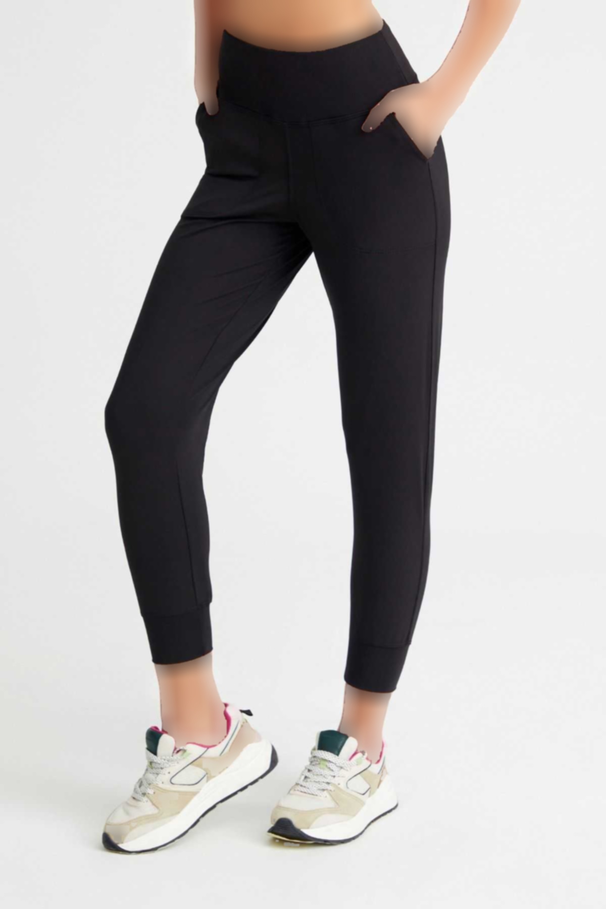 شلوار راحتی دور کمر بلند مشکی زنانه برند LOS OJOS کد 1720658529