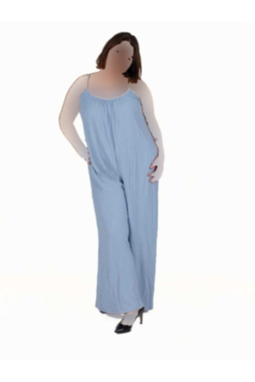 سرهمی لباس پارچه کرپ سایز بزرگ رنگی زنانه برند Truva XXL کد 1719676086