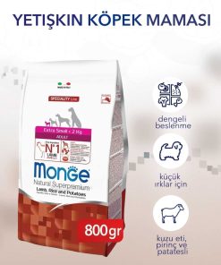 خط برنجی 8000 سگ کوچک بره متناسب نژاد با سیب زمینی تخصص برند Monge کد 1720311066