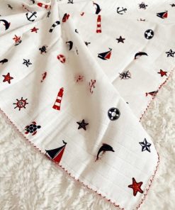 رو تختی جدید بچه گانه کودک پارچه موسلین، & چند کاربردی 80*90cm برند Cloudy کد 1720412170