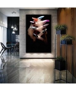 تابلو تزئینی مدرن ناخن آرایش رنگی زنانه برند Piri Kanvas Tablo کد 1720377187