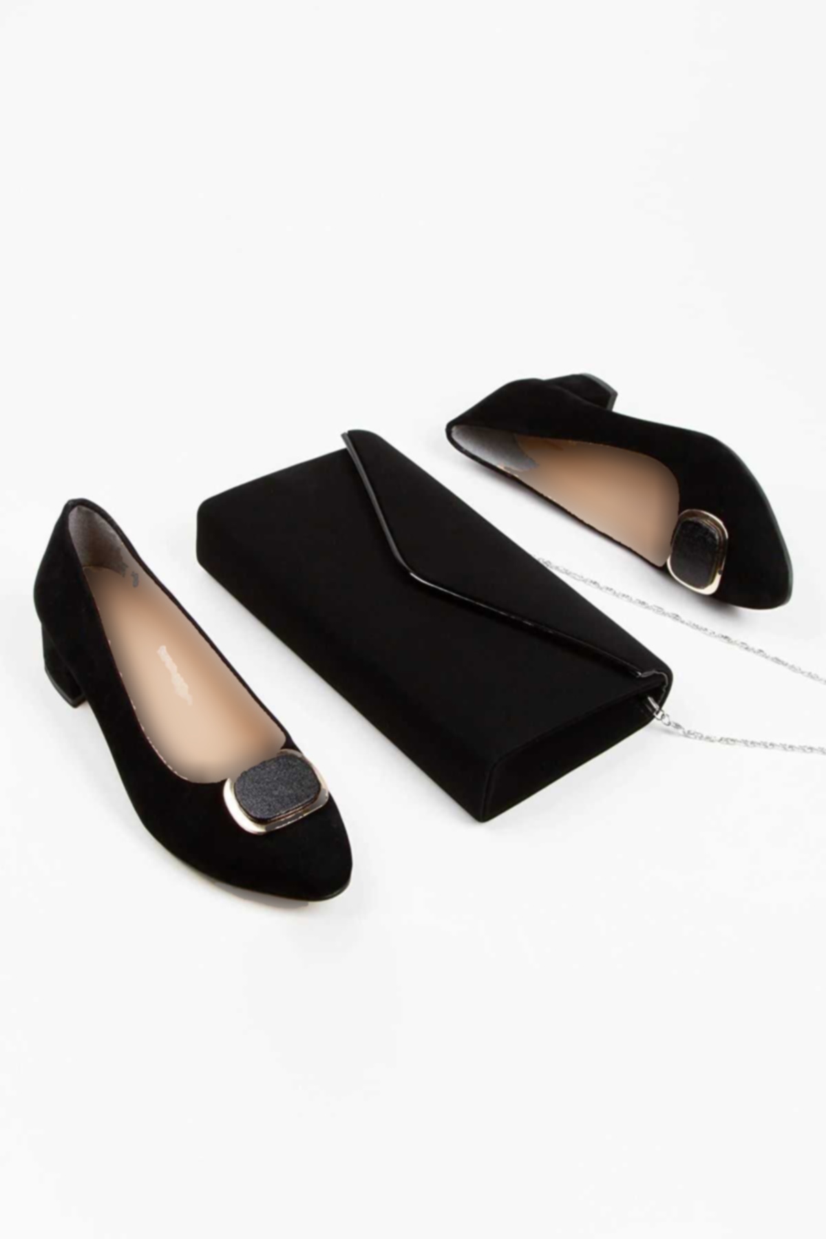 ست کفش راحتی پاشنه بلند سگک دار کوتاه کیف زنانه برند DARUGA کد 1720216448