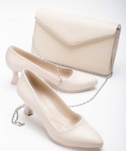 ست استیلتو پاشنه بلند ظریف کیف 5cm برند mermaid shoes کد 1720214644