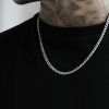 زنجیردار فولادی مدل طوسی مردانه وارداتی برند Bluem کد 1720016783