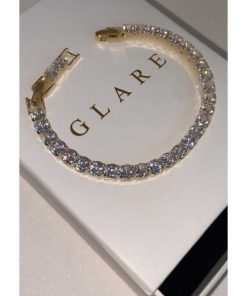 دستبند آب طلایی نقره وارداتی کوه برند GLARE JEWELRY کد 1720685584