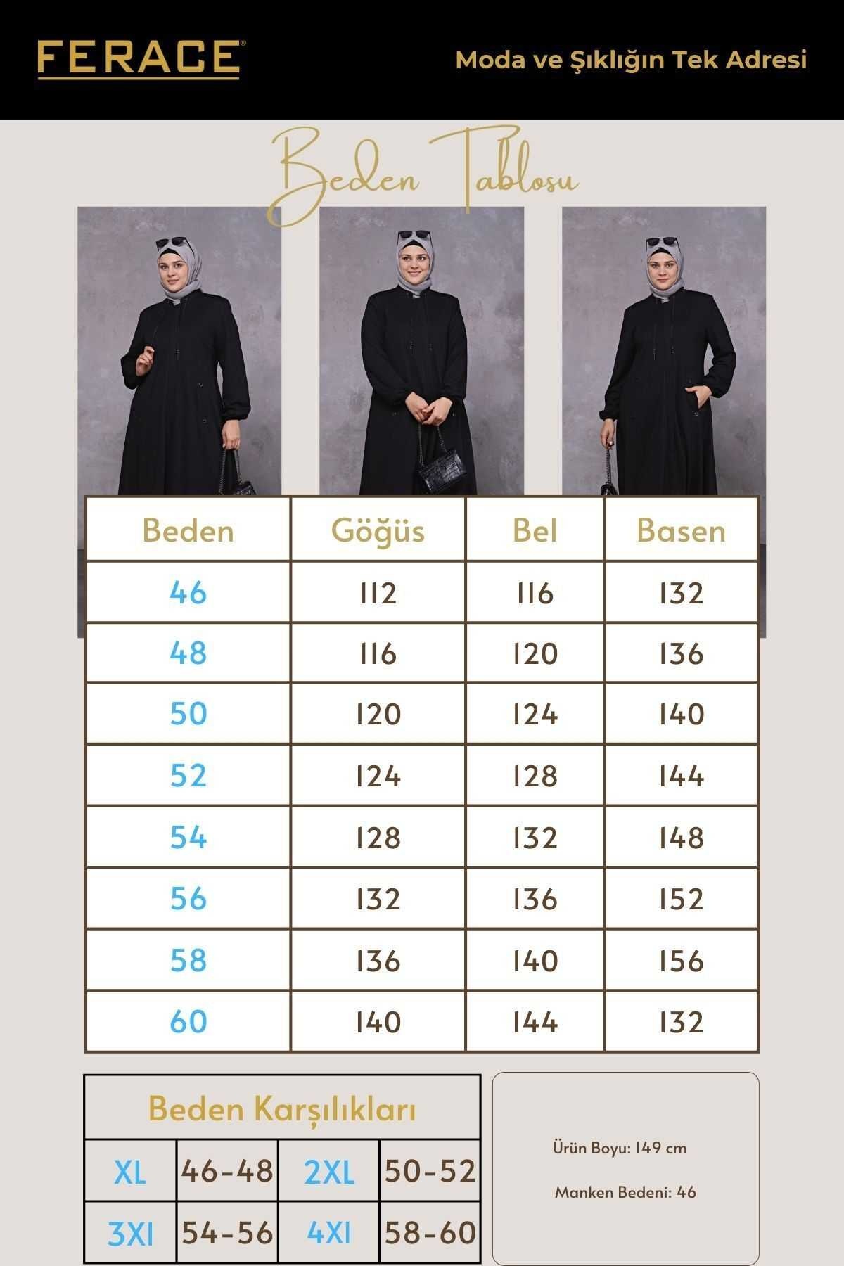 کامل زمستانی قد سایز بزرگ مشکی پالتو زنانه برند Ferace کد 1720591332