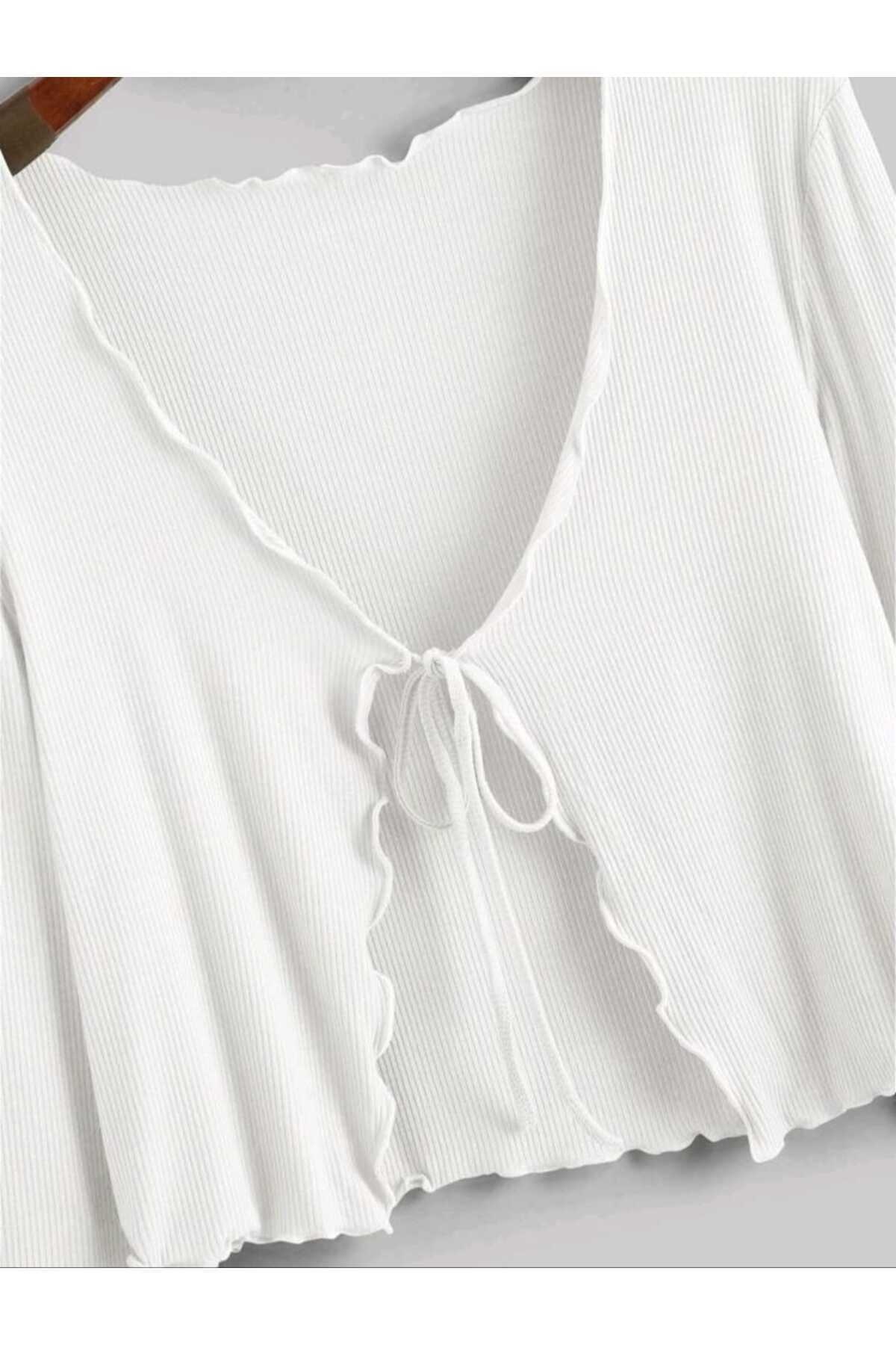 بافتنی آستین بلند از جلو بسته شدنی دوخت چیندار لبه زنانه برند morche کد 1720534384