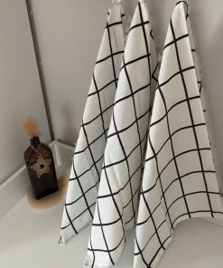 دستمال خشک کردن کتان چهارخانه 70x50cm برند Emtory Home کد 1720813565