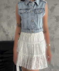 دامن کوچک توری سفید برند Butik کد 1720840264