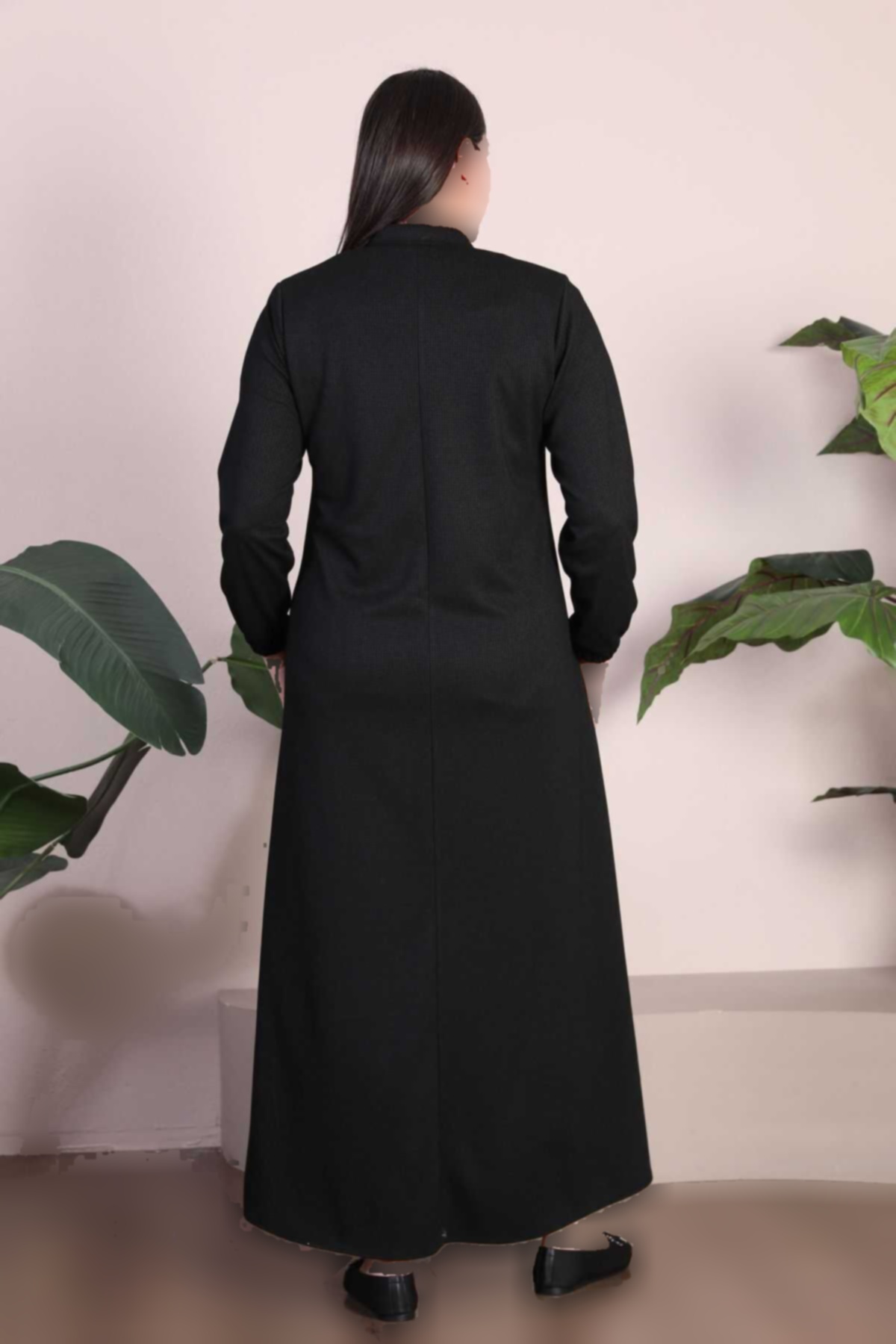 کامل زمستانی قد سایز بزرگ مشکی پالتو زنانه برند Ferace کد 1720591332