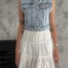 دامن کوچک توری سفید برند Butik کد 1720840272