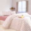 ست کاور سرویس خواب پنبه دو‎نفره راه‎راه قهوه زرشکی وینتو برند Koza Home کد 1720471578