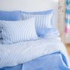 ست کاور سرویس خواب دو نفره راه‎راه آبی (بدون تخته سر) بوهمو| مالجونا برند KetraHome کد 1720471571