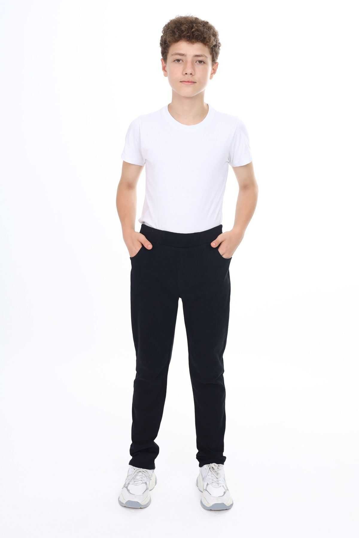 شلوار کمر کشی مدرسه رنگ مشکی برند e-çocuk کد 1720947494