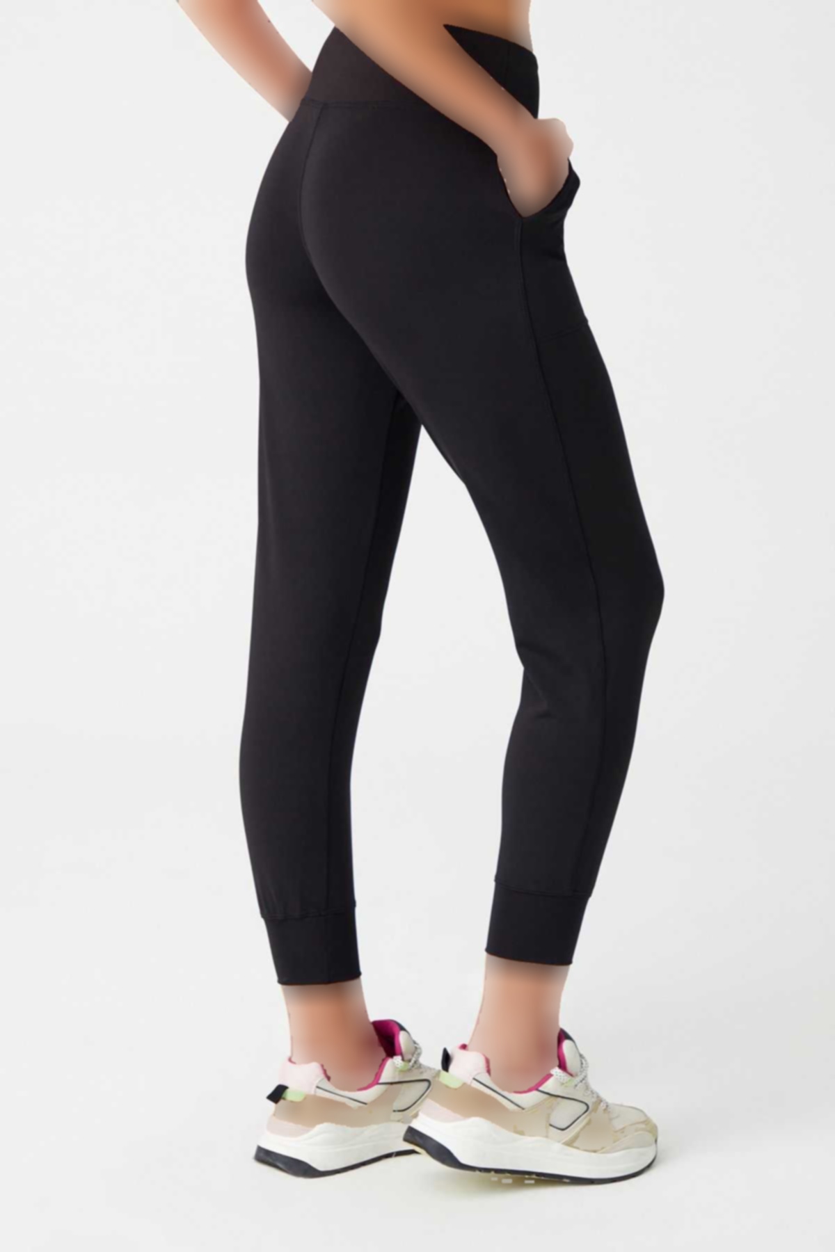 شلوار راحتی دور کمر بلند مشکی زنانه برند LOS OJOS کد 1720658529